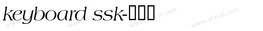 keyboard ssk字体转换
